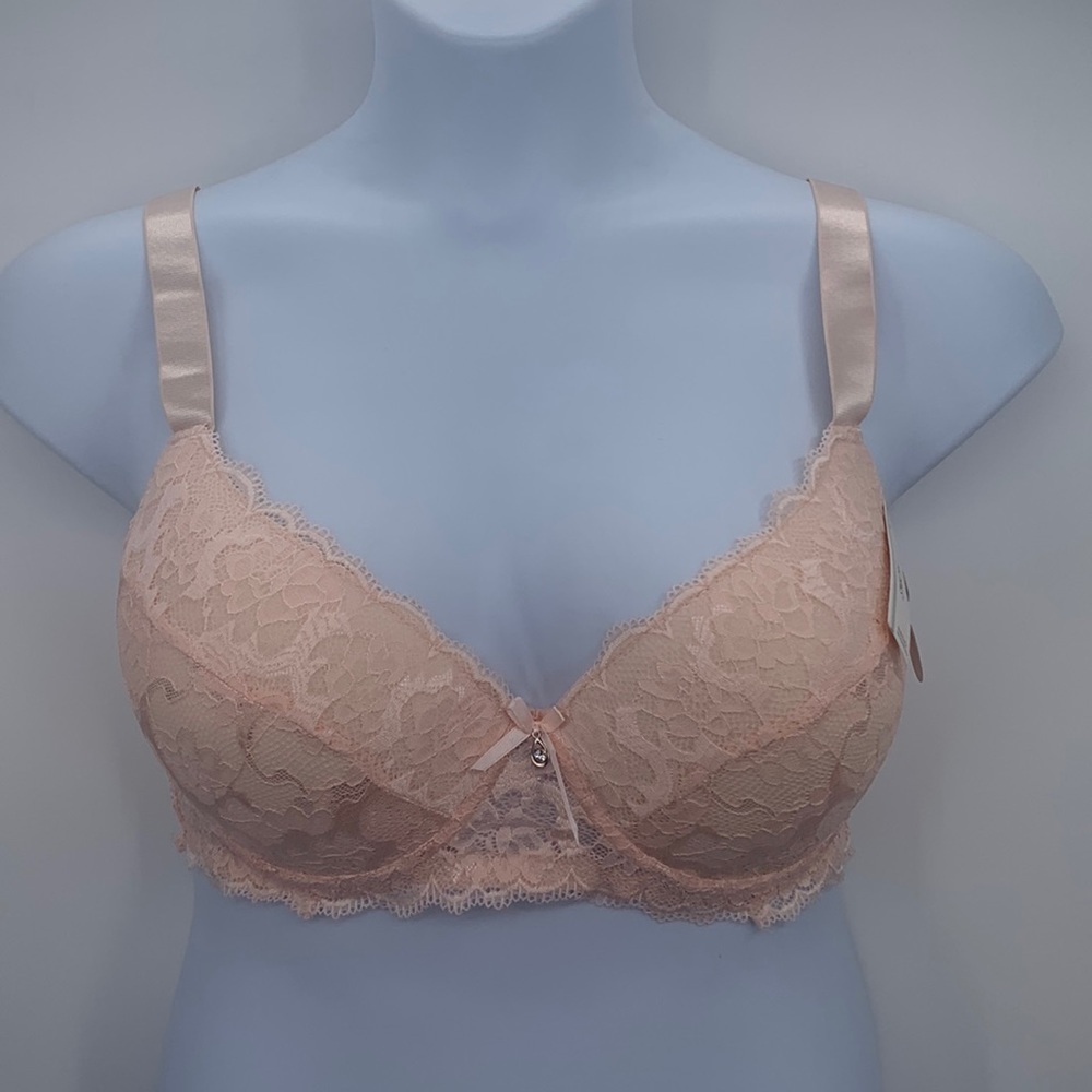 Mopas Padded Lace "Peach" Bra Size 38DD